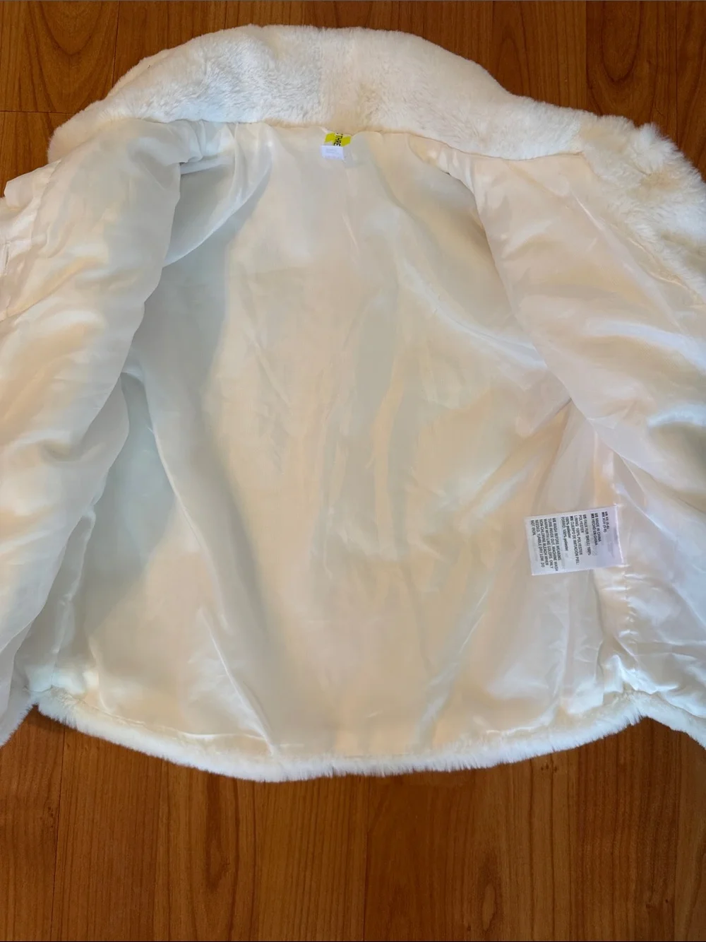 Epic Threads White Faux Fur Button-Up Kids Jacket